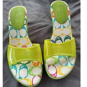 Coach Multicolor Slide Heels
